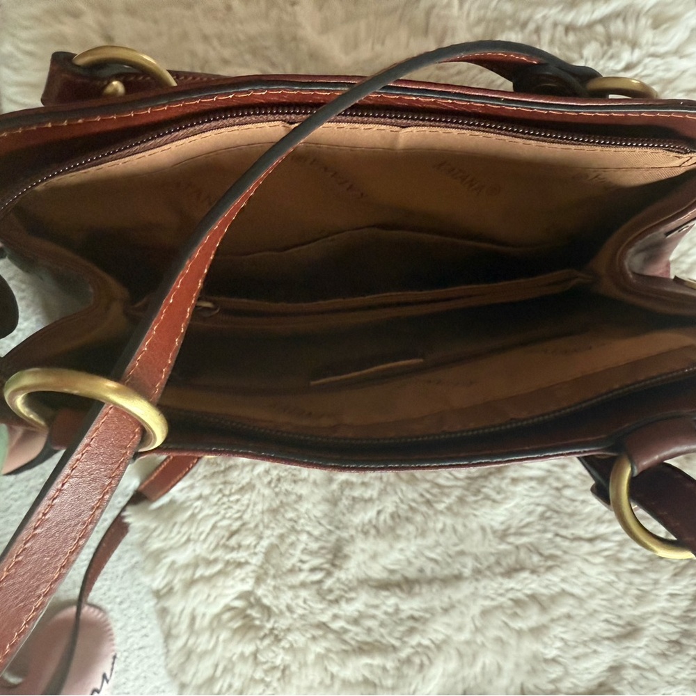 Katana Brown Leather Backpack with Gold Accents purchased in Porto Portugal - Picture 3 of 3